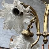 Chandelier with ram's heads. Louis XVI. Gilded bronze. Crystal.