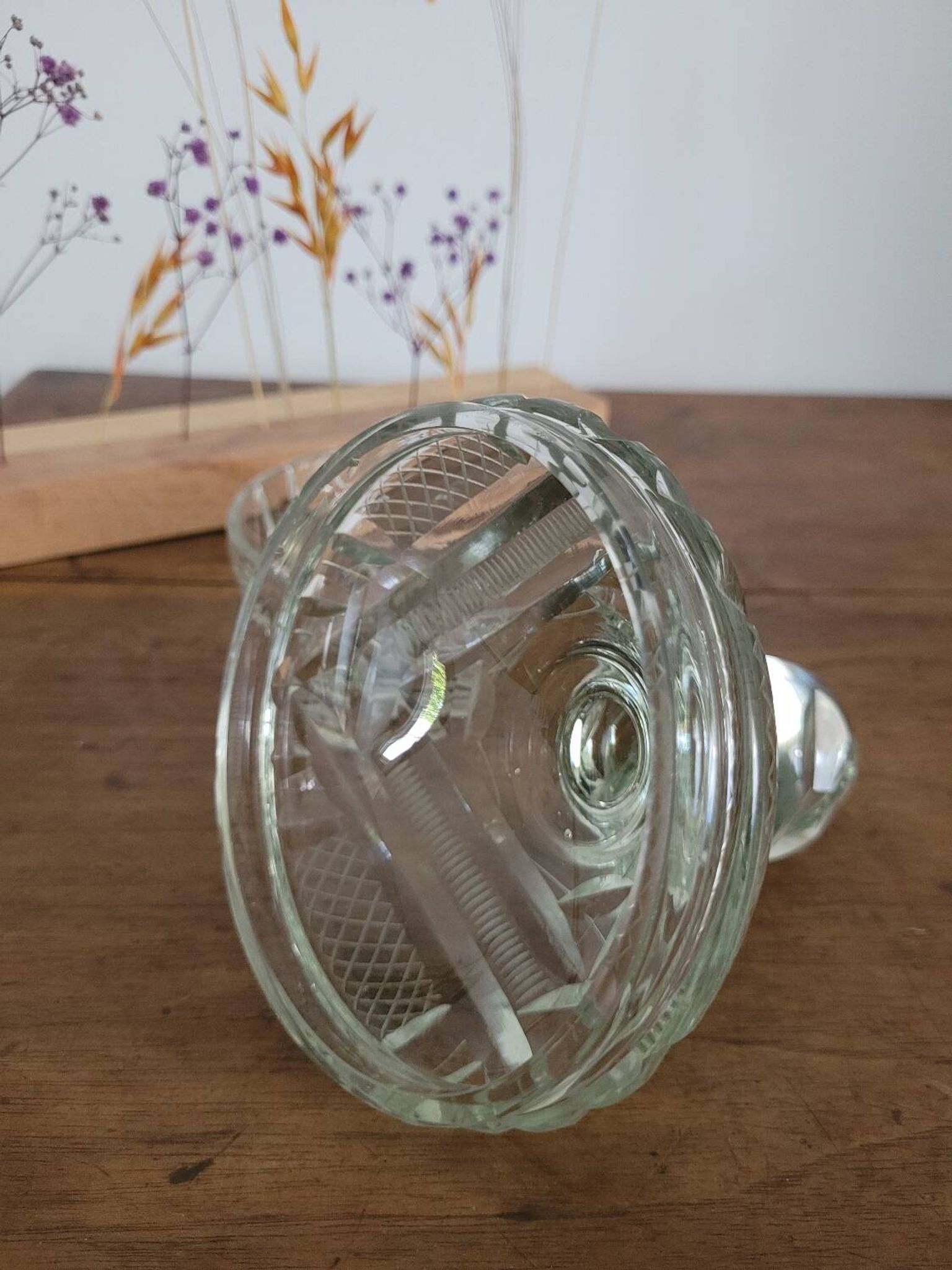 Bonbonnière en cristal ciselée