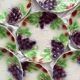 8 antique earthenware dessert plates with grapes