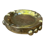 Cendrier en laiton brutaliste italien signe Tonini