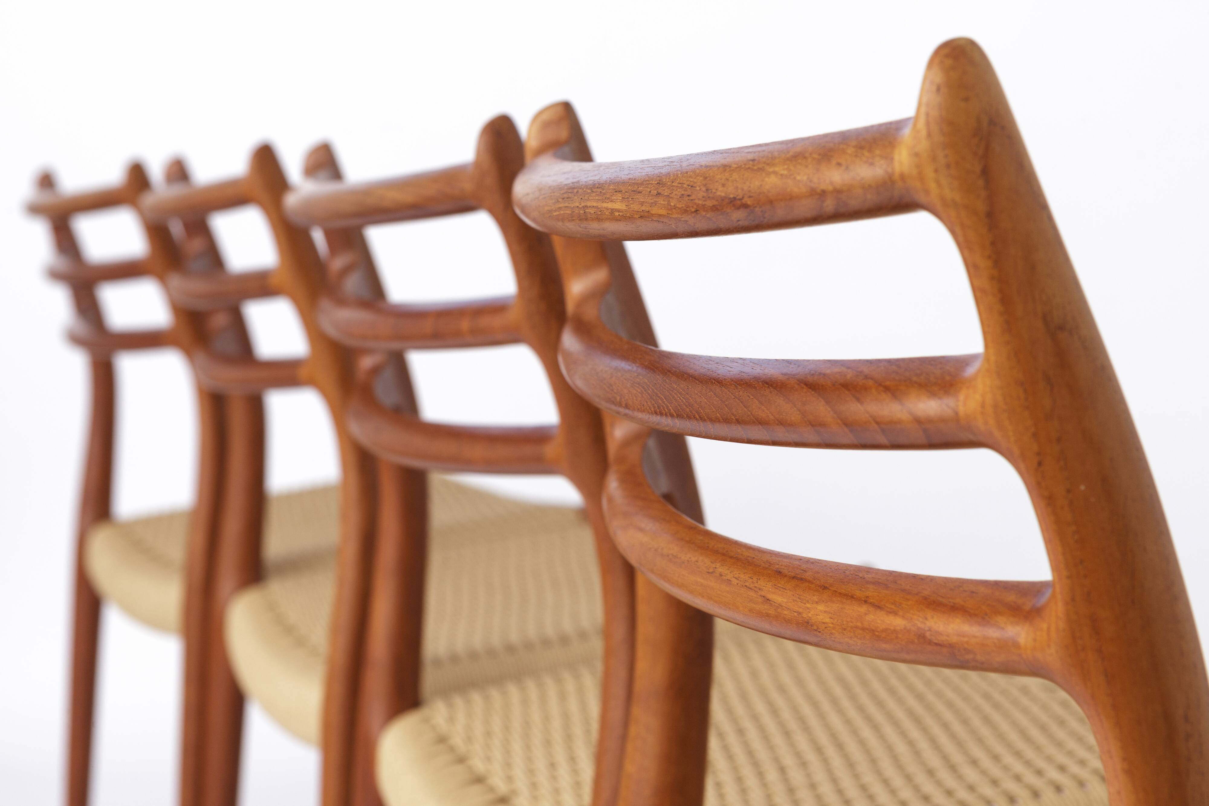 4 of 8 Niels Otto Møller Model 78 Dining Chairs | Danish Teak 1960s Vintage