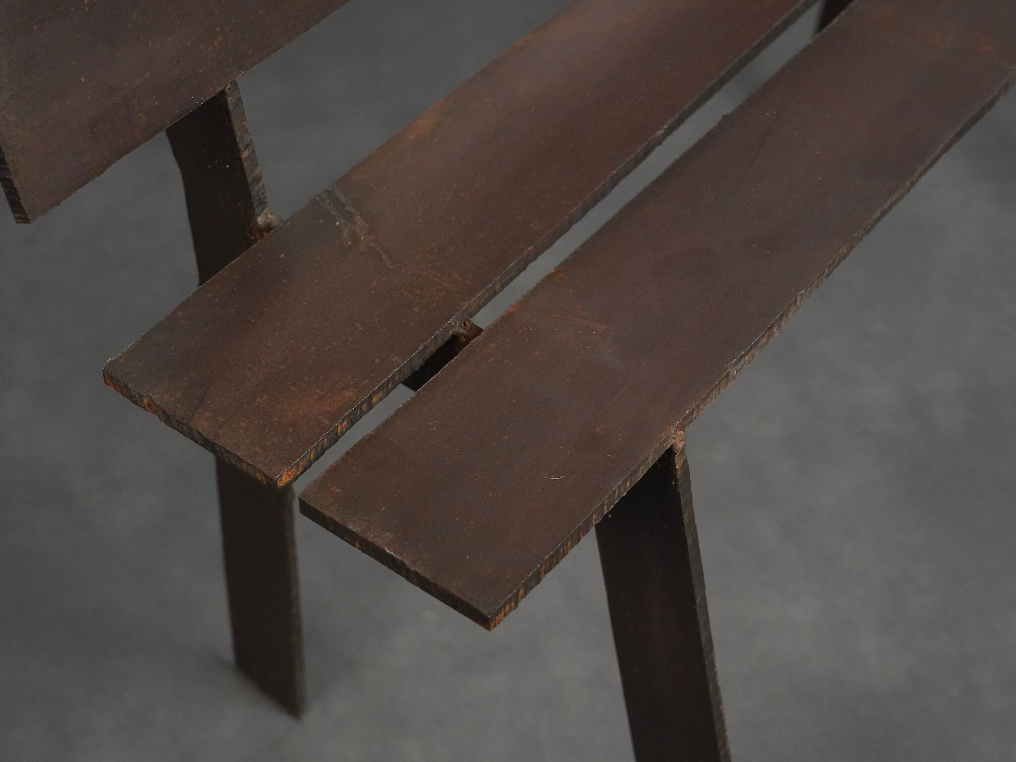 Unique sculptural corten steel bench, Netherlands, 1990s