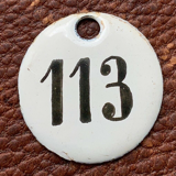 Vintage Enamel Train Seat Numbers from Europe Lucky Number House Number Room