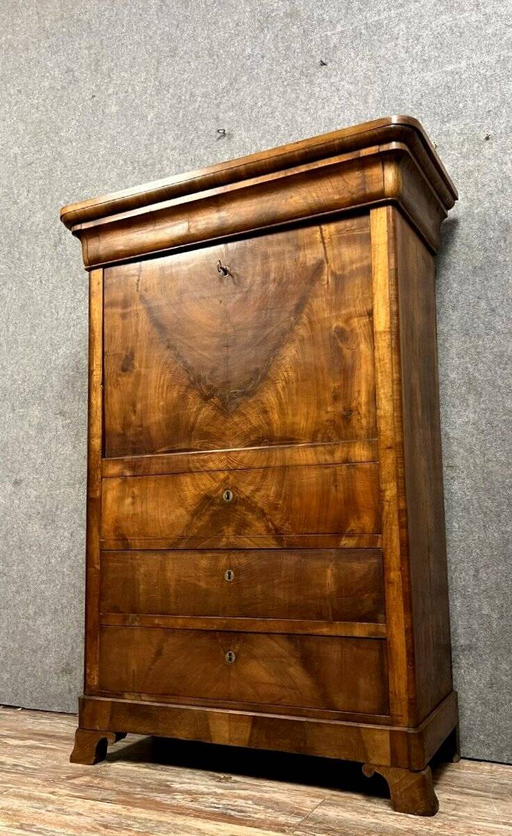 Louis Philippe period mahogany ogee desk circa 1830