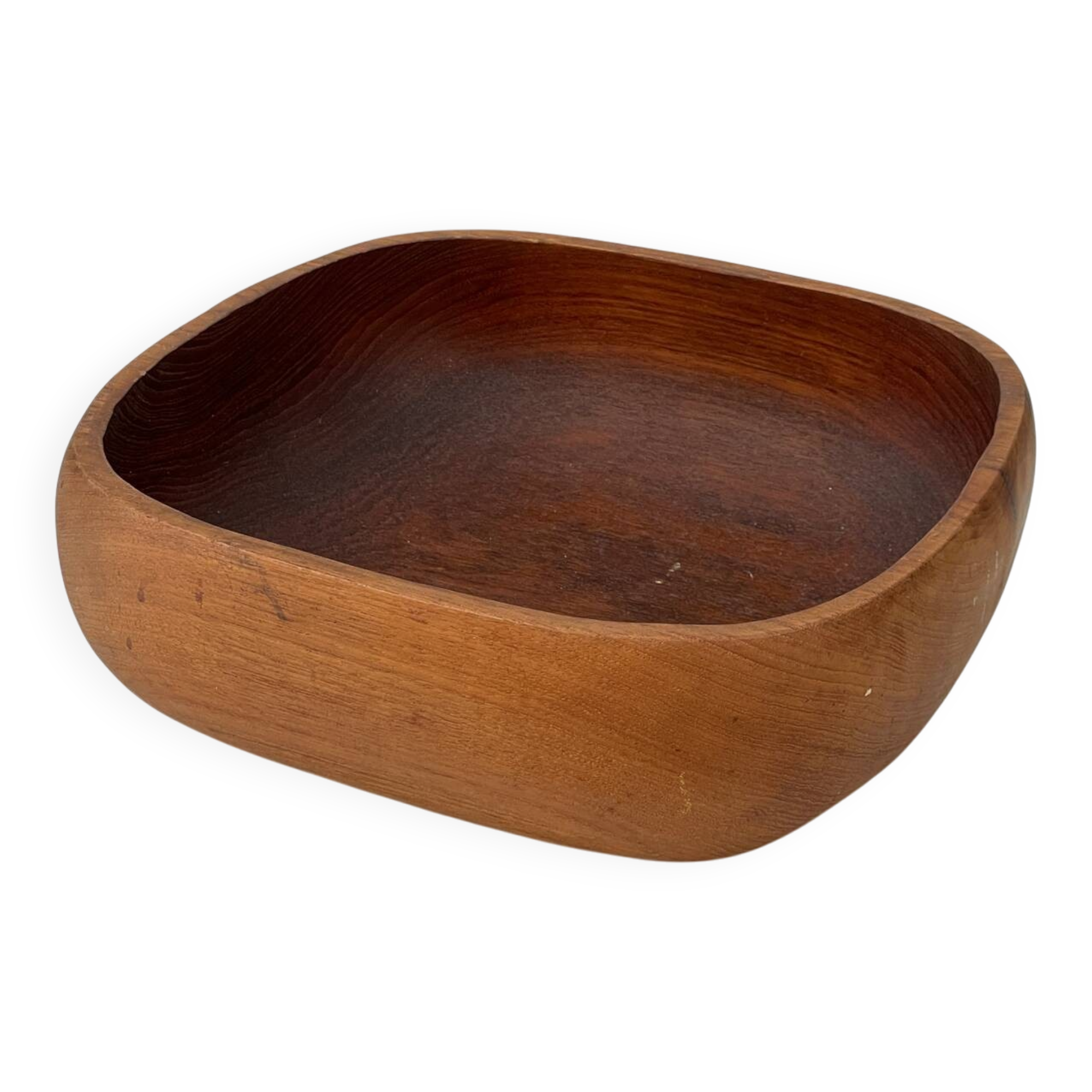 Large vintage teak salad bowl or centrepiece, 1960s design.