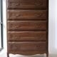 Authentic brown chest of drawers.