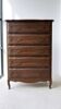 Authentic brown chest of drawers.