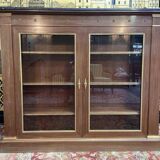 Library - Empire style display cabinet in mahogany and black marble