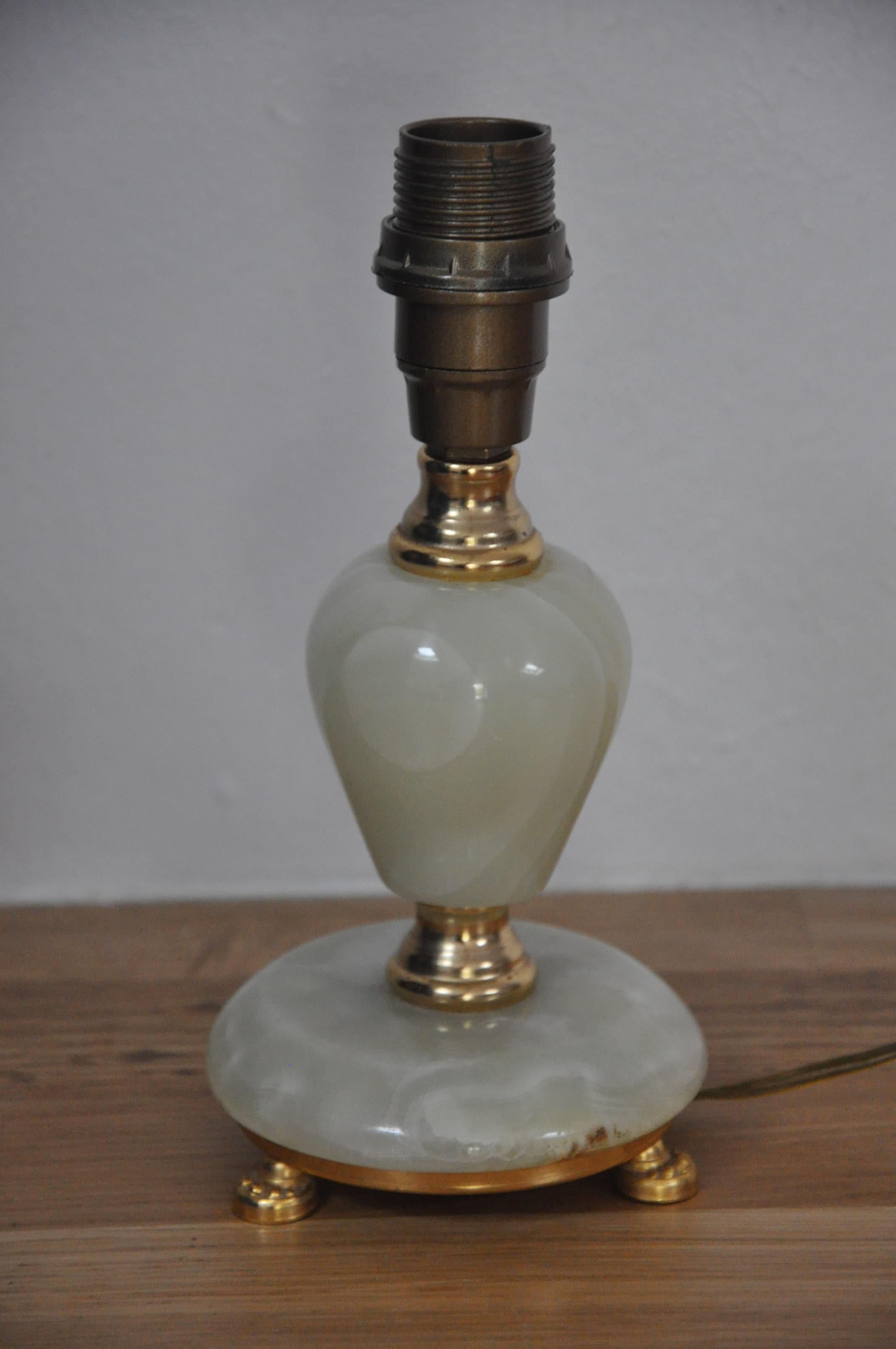 Lamp base in onyx and brass 60s