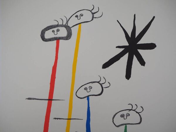 Joan MIRO : Famille surréaliste à l’étoile - Lithographie signée
