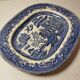3 Crown Pottery JT Hudden Longton serving dishes guaranteed, willow pattern, willow pattern 19th century