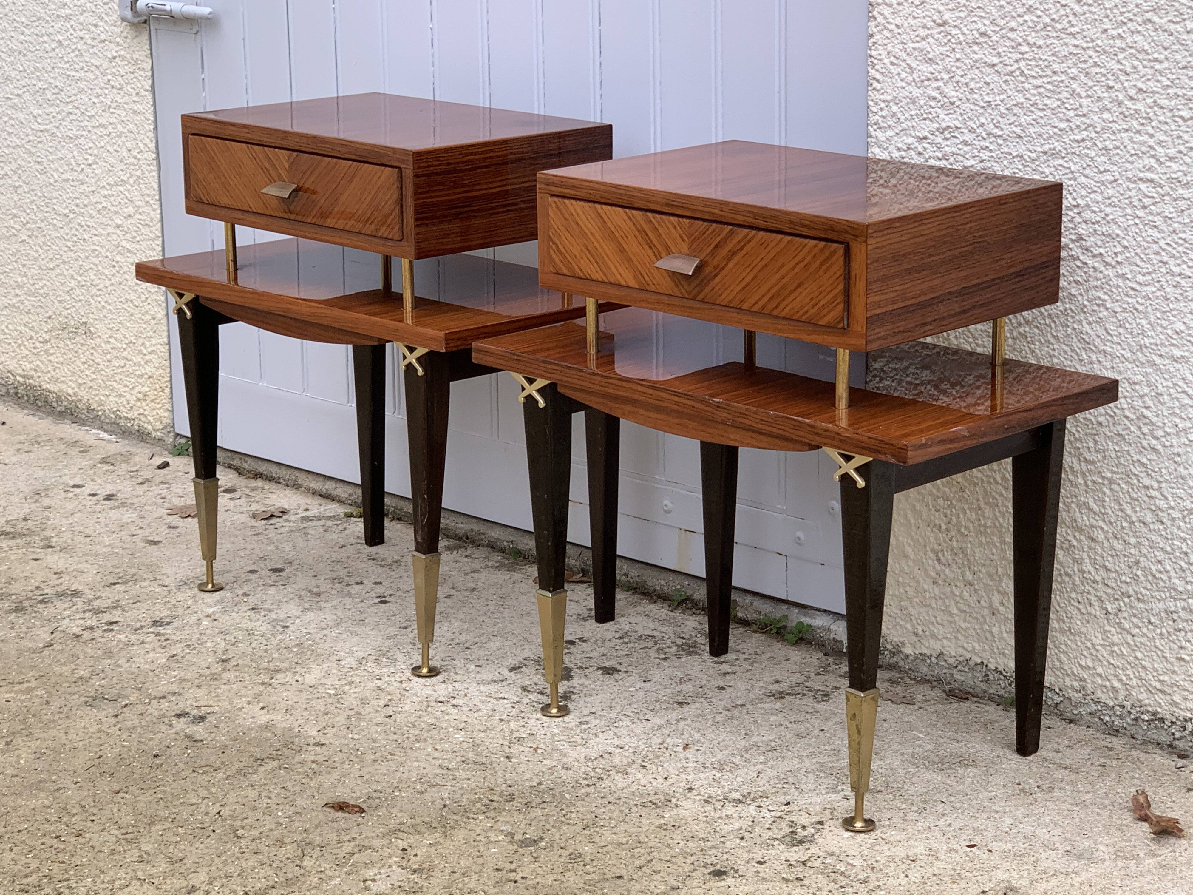 Pair of vintage bedside tables
