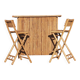 Bamboo counter or bar. (With 2 folding high chairs)