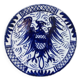 Assiette décorative oiseau bleu