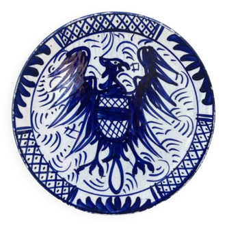Assiette décorative oiseau bleu