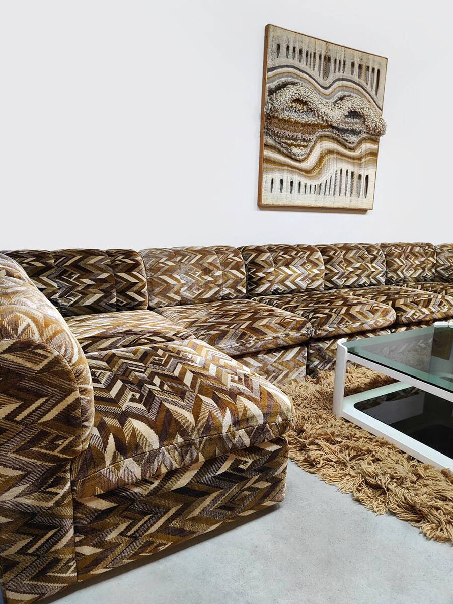 Vintage design modular sofa 'Geometric dessin'