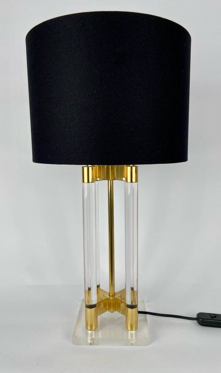 Pair of lucite table lamps