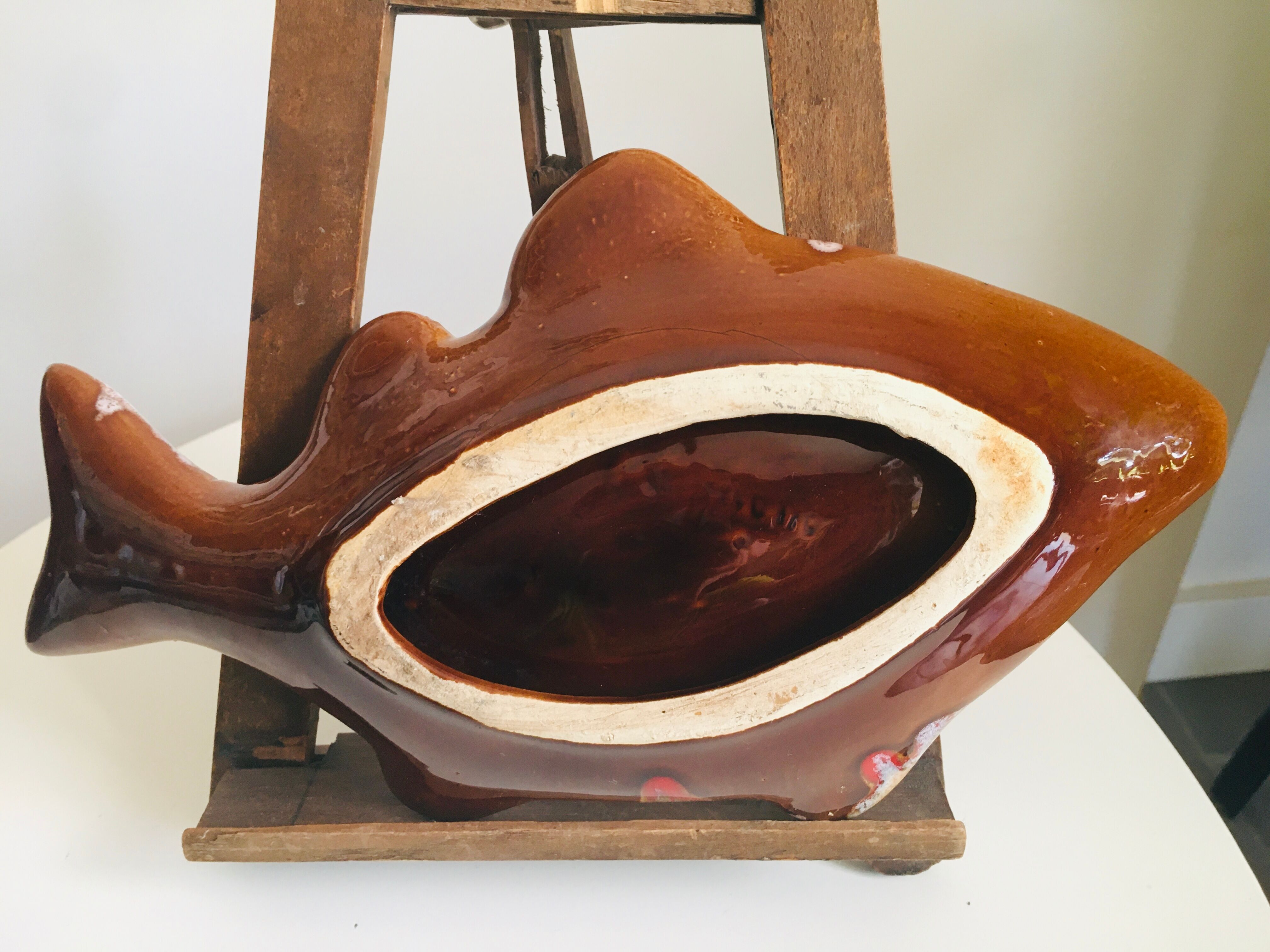 Empty pocket vintage fish from Vallauris