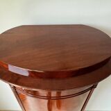 Somno “Column” or Cylindrical Cabinet, in flamed mahogany, Copenhagen, 1830-1840