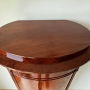 Somno “Column” or Cylindrical Cabinet, in flamed mahogany, Copenhagen, 1830-1840
