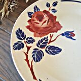 5 flat plates (floral pattern) mismatched: Badonviller (2+2) and a K&G Lunéville model Chantal