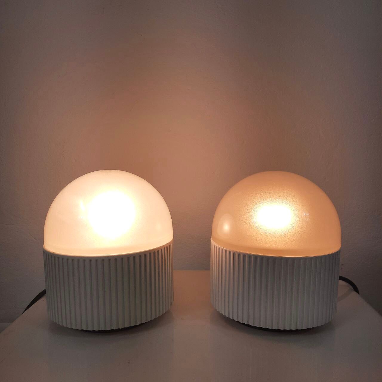 Pair table lamps, vintage model Bulbone Tronconi