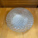 Vintage White Metal Support + Moulded Glass Ceiling Light Fixture