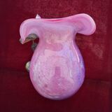 double-layer blown glass vase probably from BIOT