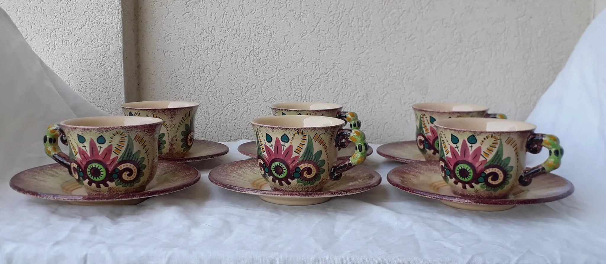 Quimper faience mugs