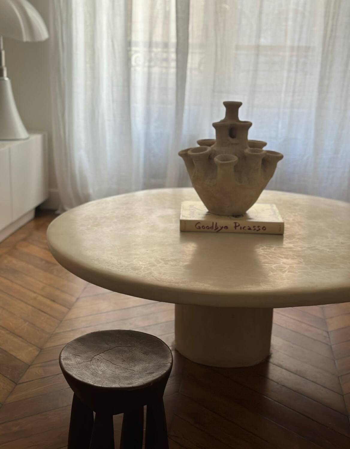 Anemone candle holder, centrepiece chandelier, raw minimalist ceramic sculpture.