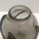 Iridiscent Transparent and Black Scavo Glass Vase attr. to Cenedese, Italy