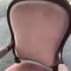 Louis Philippe pink velvet armchair