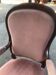 Fauteuil Louis Philippe velours rose