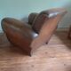 Club armchair, patinated leather