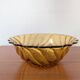 Amber glass floral bowl – 1960s-1970s