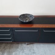 Rare row of wood and leatherette of the 60s 70s