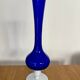 Vintage royal blue and white opaline soliflore vase