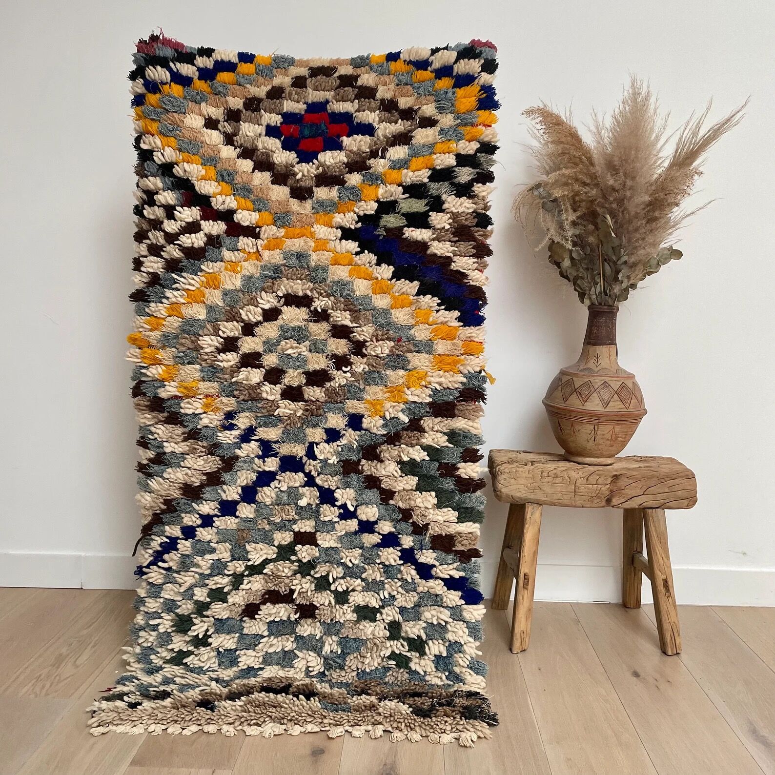 Colorful old Azilal carpet