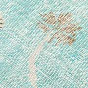 Teal Green Turkish Vintage Rug, Persian Style Living Room Carpet, 222x321Cm