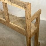 Campaign bench with backrest