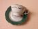 RW Bavaria green and gold cup and saucer
