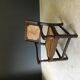 Low Arts & Crafts Oak & Rush Armchair, Belgium 1920s