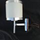 Pair of chrome design wall lights and vintage white hat 1970