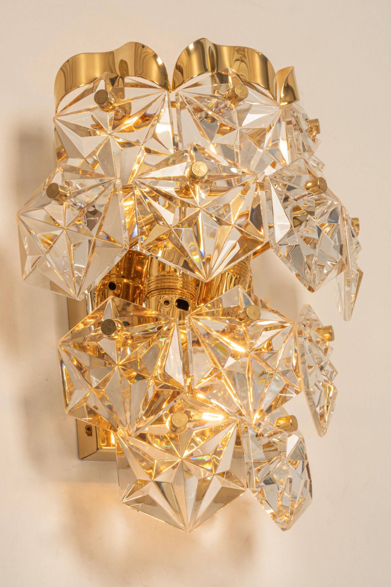 Pairs of Crystal Wall Lights by Kinkeldey, Germany, 1970s