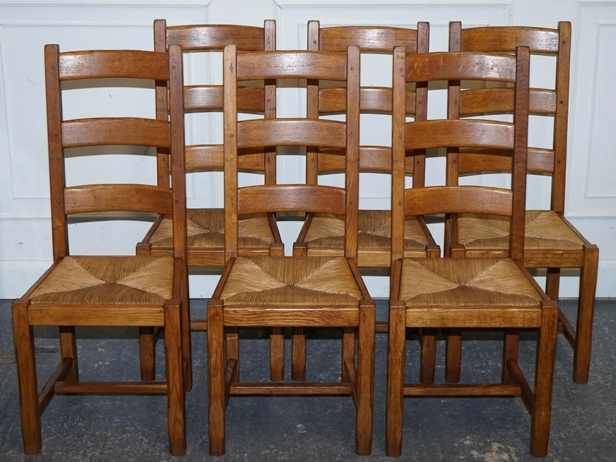 Vintage Dining Chairs, France, 1950s, Set of 6