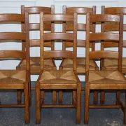 Vintage Dining Chairs, France, 1950s, Set of 6