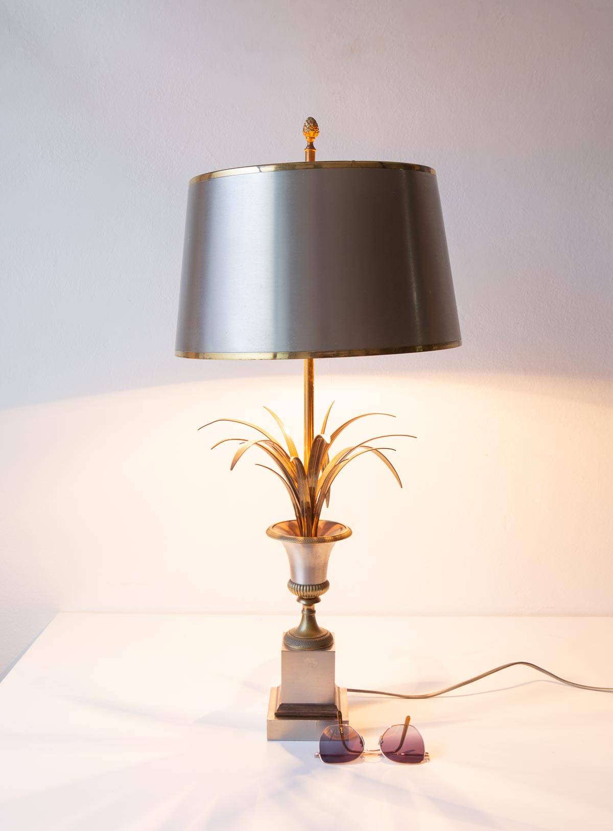 Large "Roseaux" table lamp by Maison Charles