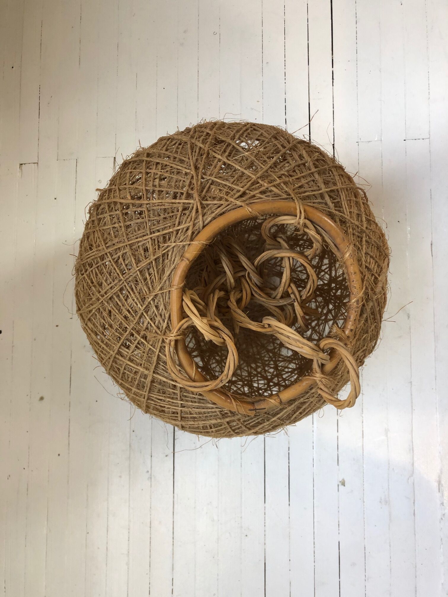 Vintage rope hanging lamp