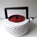 Vintage enameled sheet metal teapot (A1)