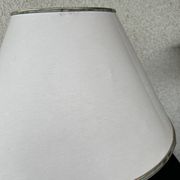 Ceramic Table Lamp with White Shade and Green Marble Effect Base